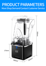 Load image into Gallery viewer, Commercial Smoothie Maker Blender Sound Insulation ice Crusher
