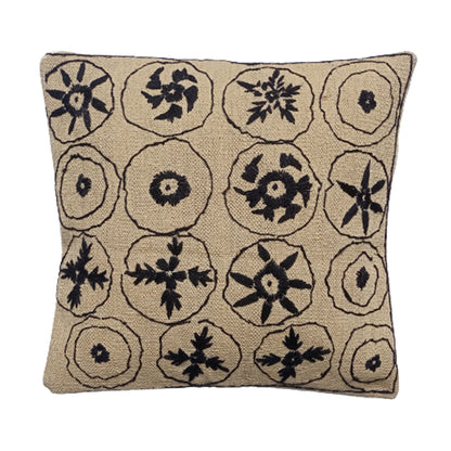 Embroidered Woolen Quick Sand Cushion Cover