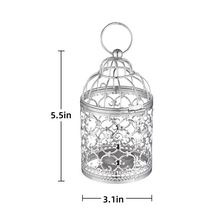 Load image into Gallery viewer, Candlestick Tealight Hanging Lantern Bird Cage Vintage Candle Holder
