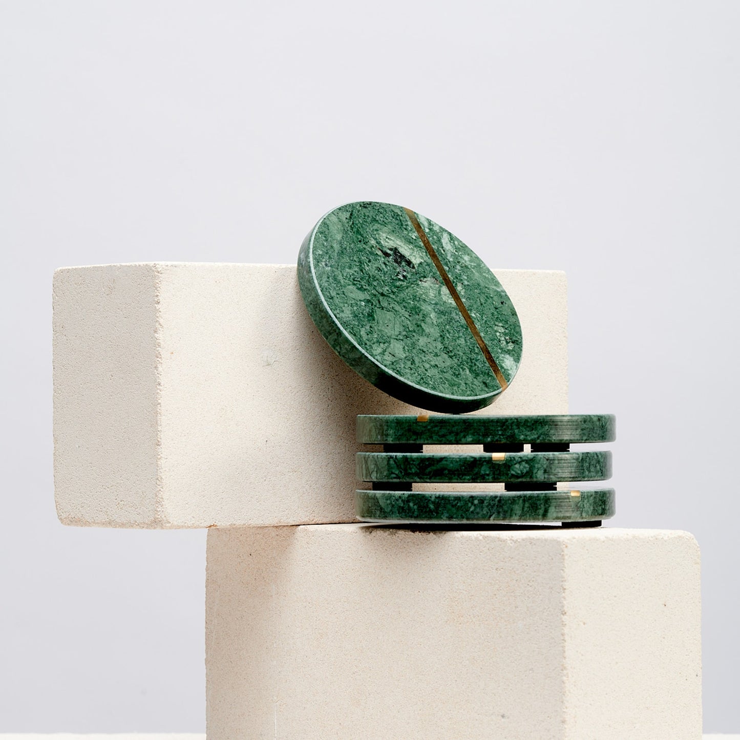 Stonehenge - Green Marble Coasters (Set of 6)