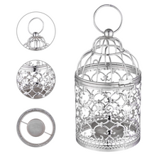 Load image into Gallery viewer, Candlestick Tealight Hanging Lantern Bird Cage Vintage Candle Holder
