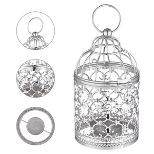 Candlestick Tealight Hanging Lantern Bird Cage Vintage Candle Holder