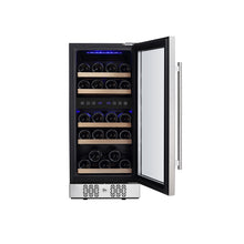 Load image into Gallery viewer, Empava WC02D 15 Inch Dual Zone Wine Cooler Wine Fridge
