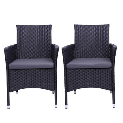 2pcs Single Backrest Chairs Rattan Sofa | Furniture