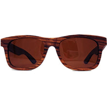 Load image into Gallery viewer, Zebrawood Full Frame Polarized Sunglasses with Case
