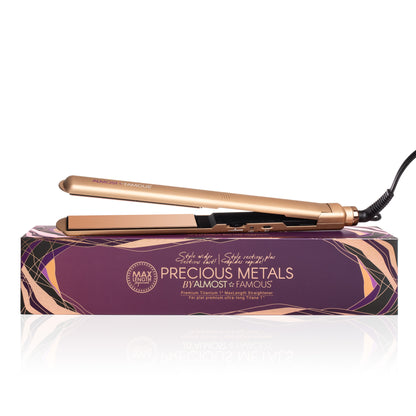 Almost Famous 1" MaxLength Flat Iron with Rose Gold Titanium Plates