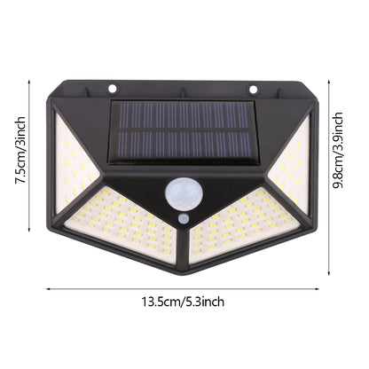 100 LED Human Body Induction Light Solar Wall Light | Outdoor Living