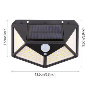 100 LED Human Body Induction Light Solar Wall Light | Outdoor Living