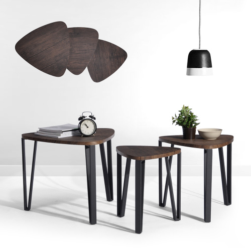 3 Set Nesting Triangle End Coffee Tables | Furniture