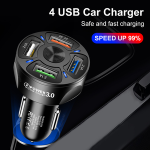 4 USB Car Charger Fast 7A QC3.0 Quick Car Charger Adapter | Because I Have a Boyfriend