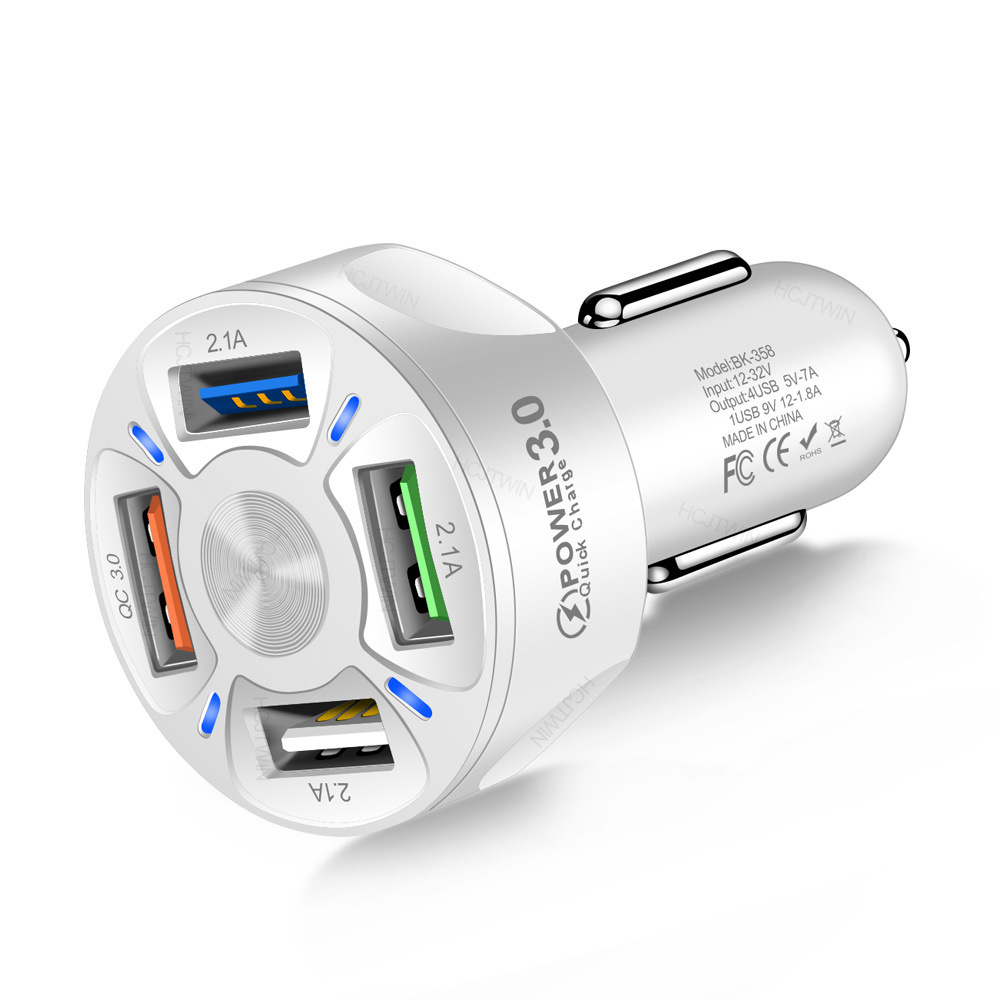 4 USB Car Charger Fast 7A QC3.0 Quick Car Charger Adapter | Because I Have a Boyfriend