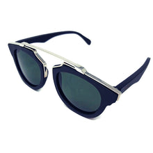 Load image into Gallery viewer, Black Wood and Silver Trim Sunglasses, G15 Lenses with Bamboo Case
