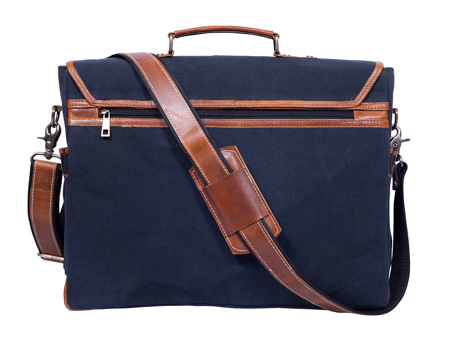 16 Inch Canvas Leather  Briefcase Computer Laptop Book Large Satchel | Messanger Bags