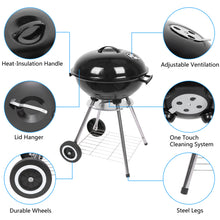 Load image into Gallery viewer, 18 Inch Apple Charcoal Stove BBQ Grill For Outdoor Cooking | Outdoor Living
