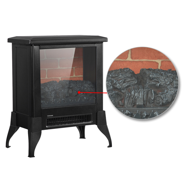 14 inch 1400w Freestanding Fireplace With Ntc Temperature Control Knob | Outdoor Living