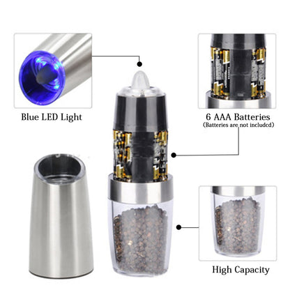 Electric Automatic Stainless Steel Mill Pepper and Salt Grinder