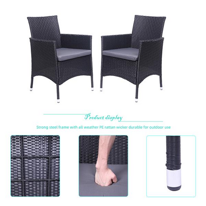 2pcs Single Backrest Chairs Rattan Sofa | Furniture