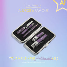 Load image into Gallery viewer, Almost Famous Manicure Kit w/ Silver Holographic travel case
