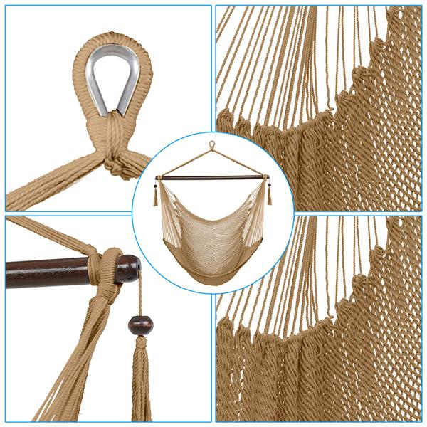 Caribbean Large Hammock Chair Swing Seat Hanging Chair