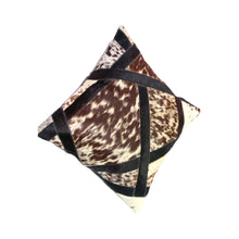 Load image into Gallery viewer, Cowhide Leather Cotton Seed Cushion Cover
