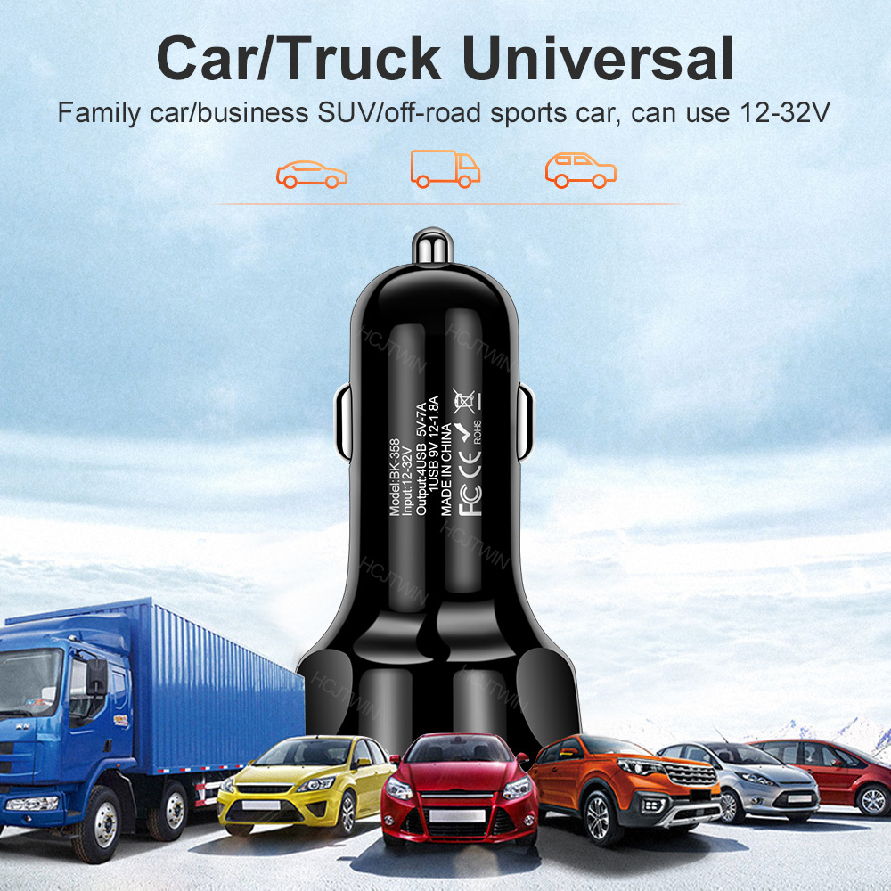 4 USB Car Charger Fast 7A QC3.0 Quick Car Charger Adapter | Because I Have a Boyfriend