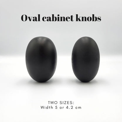 Cabinet Knob OVAL | Black | Home Improvement