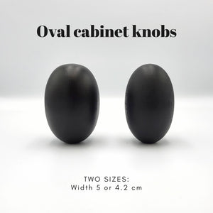 Cabinet knob OVAL | black