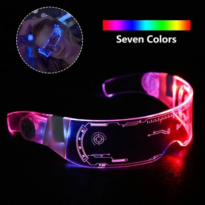 7 Color Decorative Cyberpunk LED Goggles LED Luminous Glasses | Boyfriend Collection