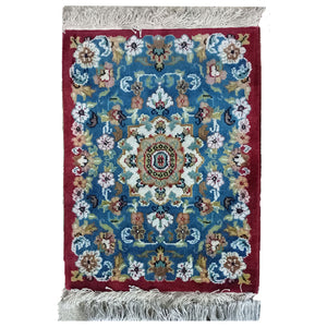 Persian Bokhara Handmade Blue Dianne Woolen Rug