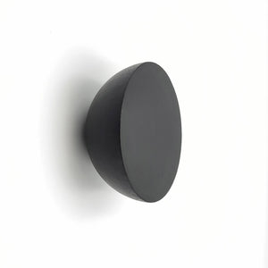 Cabinet knob ROUND FLAT | black