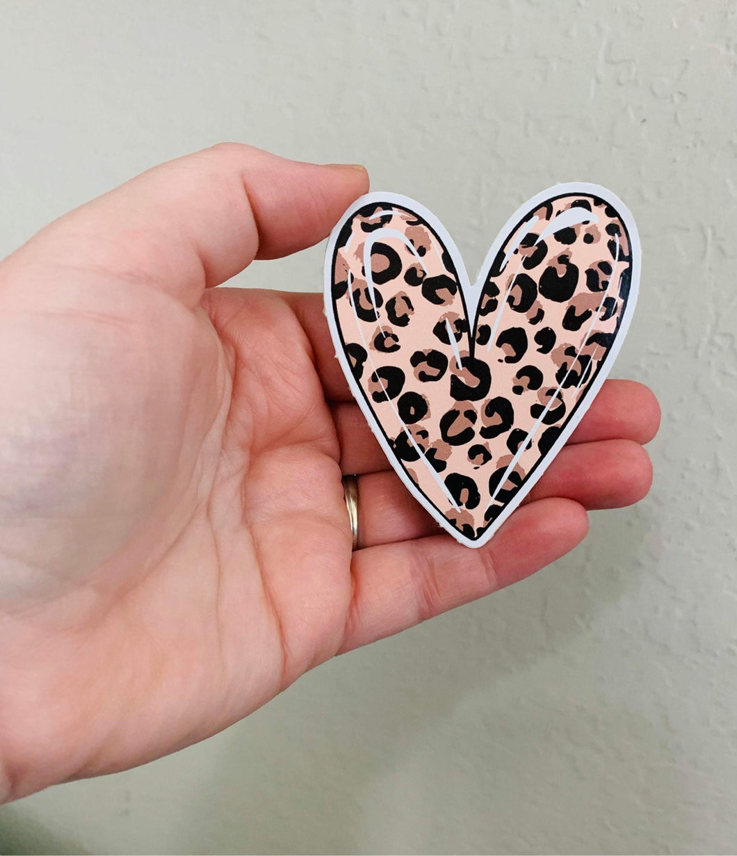 Cheetah Heart Sticker/Magnet