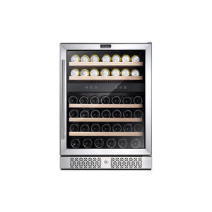 Empava WC04D 24 Inch Dual Zone Wine Cooler Beverage Fridge