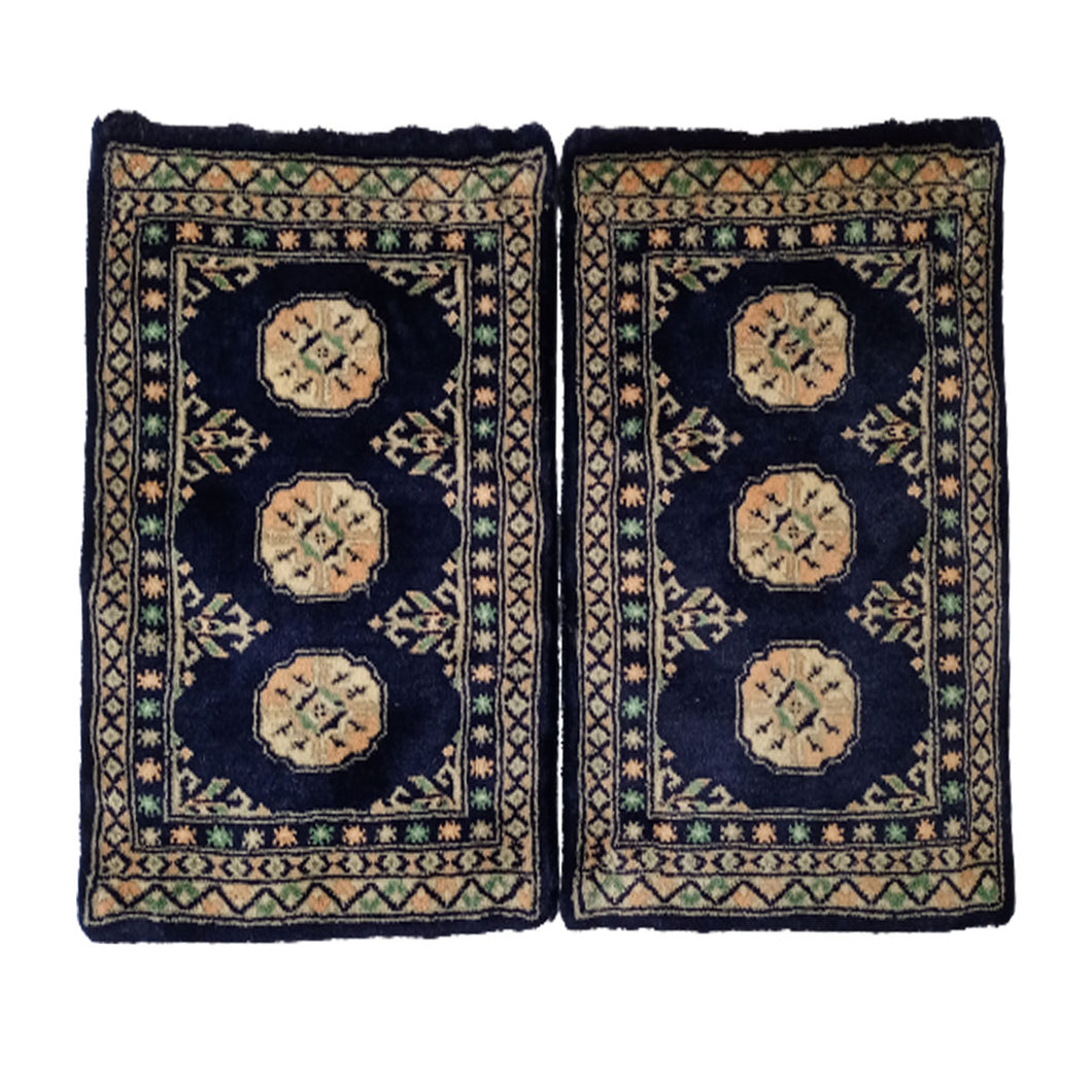 Handknotted Bokhara Dark Tan Wool Mat