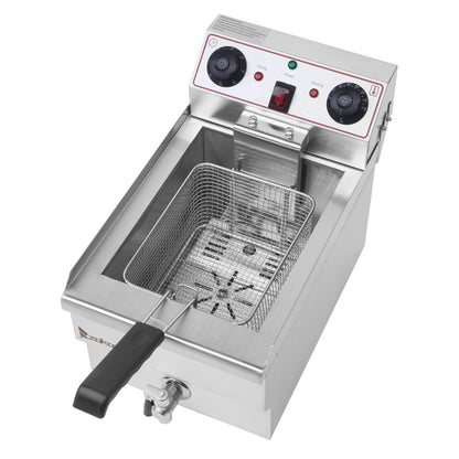 1.7KW 12.5QT/11.8L Stainless Steel Faucet Single Tank Deep Fryer | Kitchen