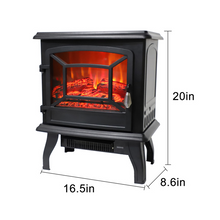 Load image into Gallery viewer, 17 inch 1400w Electric Freestanding Fireplace | Home Improvement
