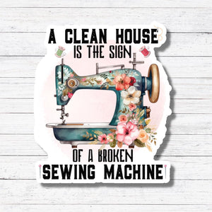 A Clean House-Sewing Stickers/Magnet