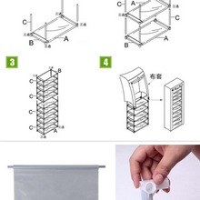 Load image into Gallery viewer, Fashionable Room-saving 9 Lattices Non-woven Fabric Shoe Rack
