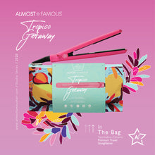 Load image into Gallery viewer, Almost Famous 0.5&quot; Tropico Getaway Mini Travel Flat Iron+Designer Bag
