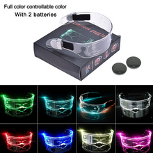 Load image into Gallery viewer, 7 Color Decorative Cyberpunk LED Goggles LED Luminous Glasses
