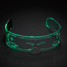 Load image into Gallery viewer, 7 Color Decorative Cyberpunk LED Goggles LED Luminous Glasses
