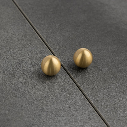 Brass Round Cabinet Knob | Brushed or Glossy | Home Improvement