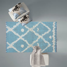 Load image into Gallery viewer, IKAT Greyish Teal Kilim Rug
