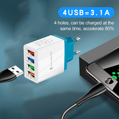 4 USB Charger Quick Charge for iPhone Huawei Samsung | Boyfriend Collection