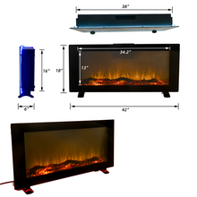 Load image into Gallery viewer, 42 Inches 10 Colors Backlight Wall-Mounted Electronic Fireplace
