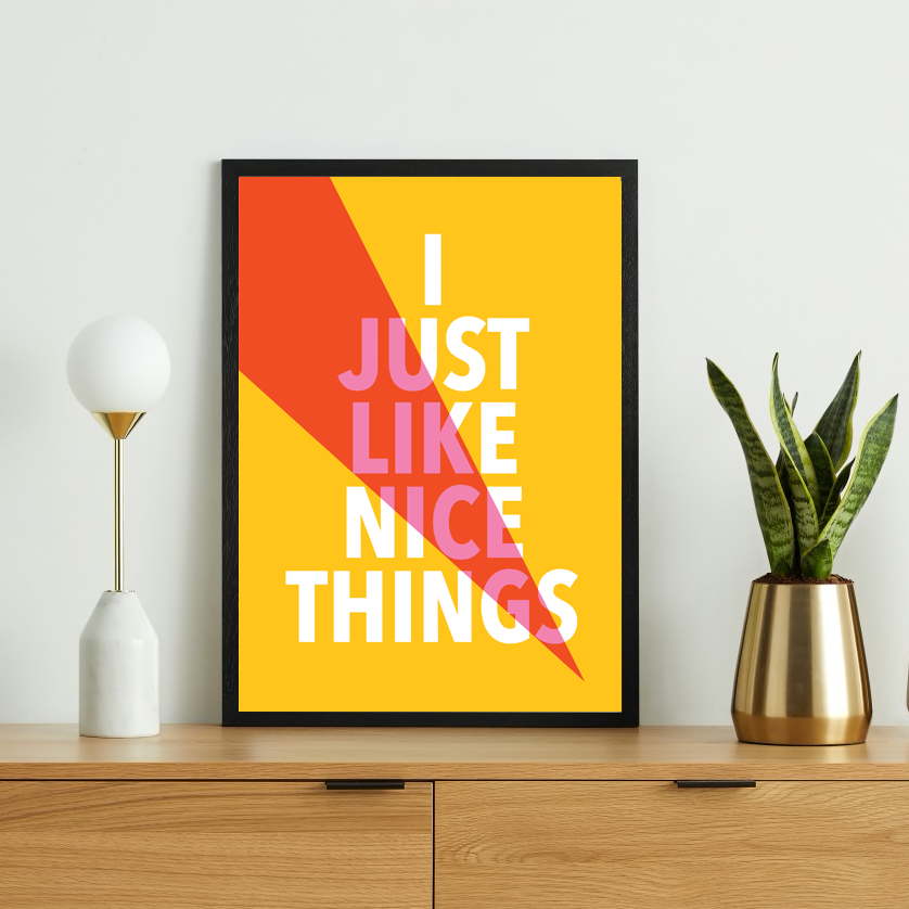 "I Just Like Nice Things" | Wall Decor