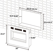 Load image into Gallery viewer, 30 inch LED Recessed Electric Fireplace with 3 Top Light Colors | Home Improvement
