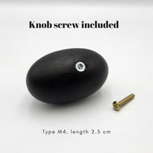 Load image into Gallery viewer, Cabinet knob OVAL | black
