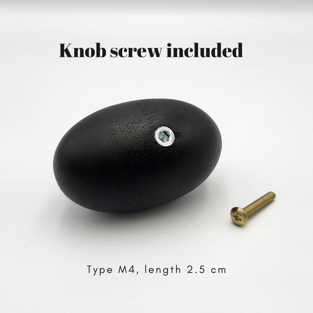 Cabinet knob OVAL | black