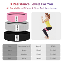 Load image into Gallery viewer, 3 Pack Set Resistance Exercise Fitness Bands |
