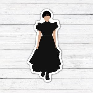 Black Dress-Wednesday Addams Sticker/Magnet